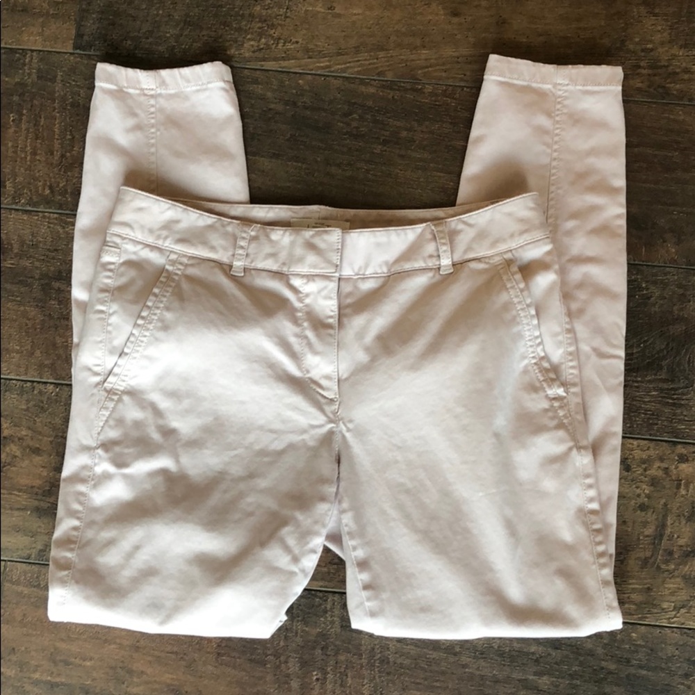 Loft Pink Zip Ankle Skinny Pant